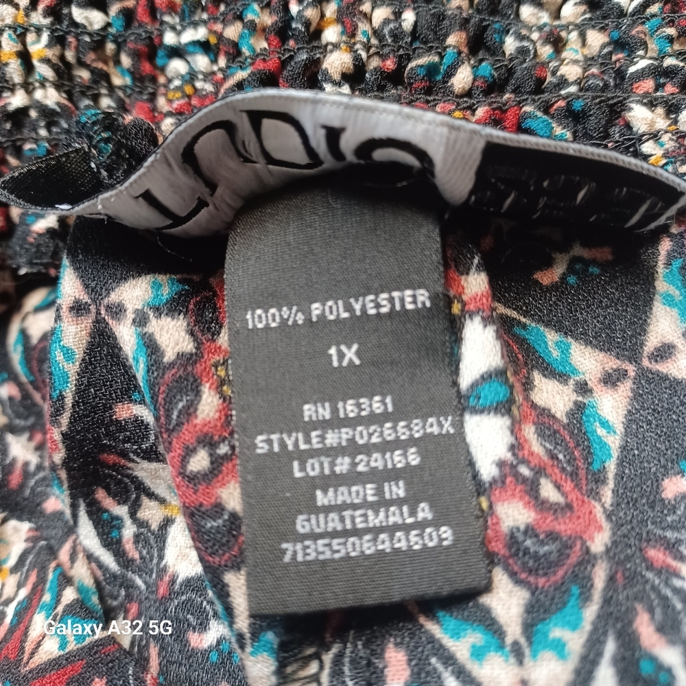 Studio 253 Pant Size 1X Multicolor Patterned Fabric - Picture 6 of 12